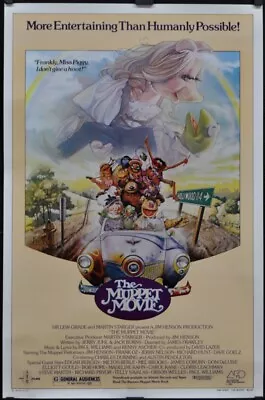 Muppet Movie 1979 ORIG 27X41 ROLLED GWTW-STYLE MOVIE POSTER JIM HENSON FRANK OZ • $325