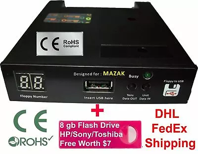 Floppy Drive To USB Converter For MAZAK EDM  + Free 8 GB Flash Drive • $73
