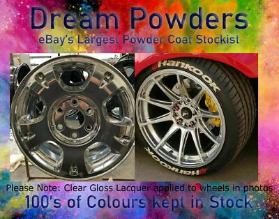 MIRROR CHROME SMOOTH Gloss 1kg Powder Coat Coating Refurbishment Alloy Wheel • £21.99