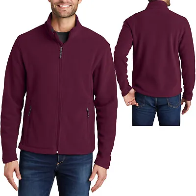 Mens Polar Fleece Jacket Soft Low Pill Full Zip  S - XL 2X 3X 4X 5X 6X NEW! • $22.99