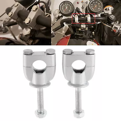 Motorcycle 7/8''Handlebar Risers Clamps Handle Bar Mount For Harley Honda • $18.99