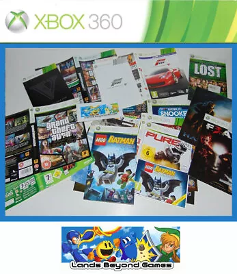 Microsoft Xbox 360  Instruction Manual Book Case Box Art Cover Insert Inlay Only • $3.08