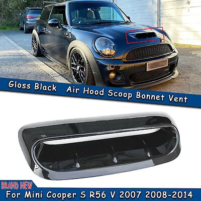 Black Air Hood Scoop Intake Bonnet Vent Cover For Mini Cooper S R56 2007-2014 MA • $66