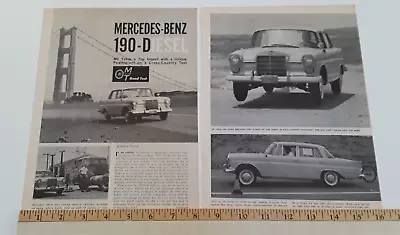 Mercedes Benz 190 Diesel Original 1962 Article • $9.95