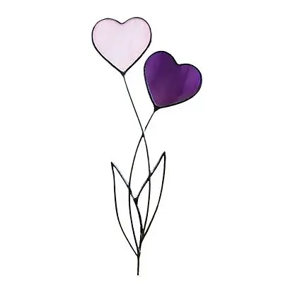 Heart-Shaped Metal Stake Colored Garden Stake Decoration Metal Yard Art Ornament • $12.64