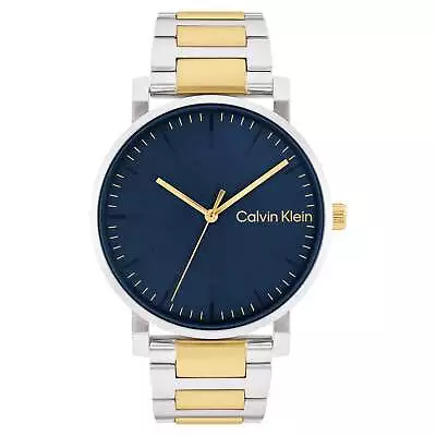 Calvin Klein Two-Tone Steel Blue Dial Men's Watch - 25200258 • $279