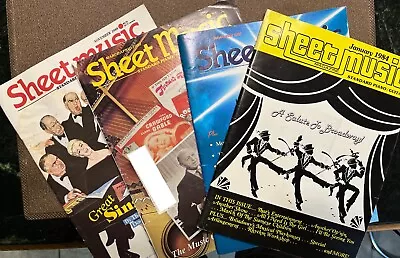 Vintage Sheet Music Magazine ('84/'88/'90/'97) LOT Of 4 Magazines Piano Guitar • $8