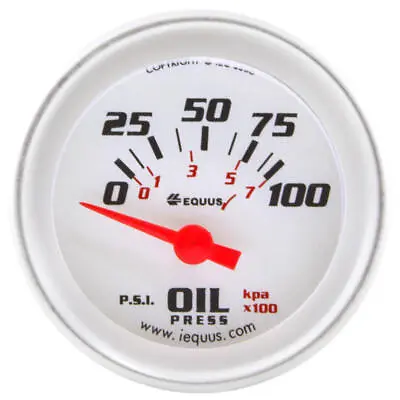 Equus Engine Oil Pressure Gauge 8264; 8000 Series 0-100 Psi 2  Electric • $58.42