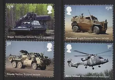 Great Britain 2021 British Army Vehicles Set 4 Ex Miniature Sheet Unmounted Mt • $22.80