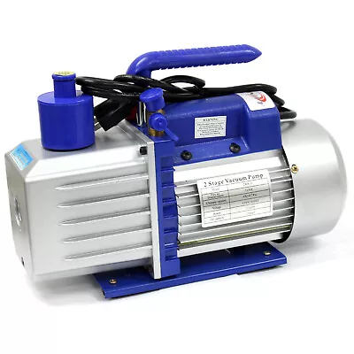 Two Stage 7 CFM 3/4 HP Rotary Vane Deep Vacuum Pump 110V 60Hz HVAC AC Tool • $189.99