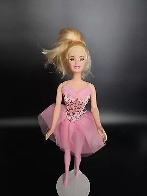 Barbie Doll Ballerina 1998 Pink Straight Legs Dress Vintage Mattel And Outfit • $6.95