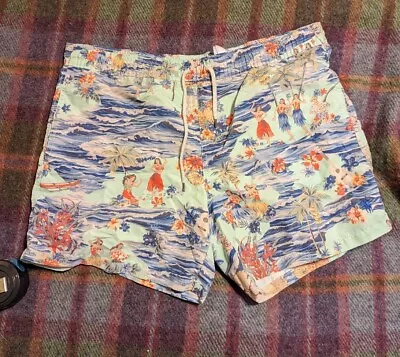 Polo Ralph Lauren Swimwear Hawaiian Hula Girl Tropical Swim Shorts Men's L • $29.88