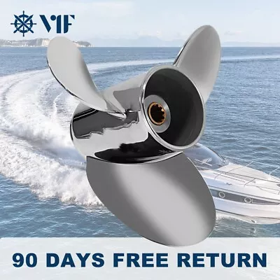 OEM 10 1/8 X 13 Stainless Propeller Fit Mercury Engines 9.9-25HP 10 Spline，RH • $140