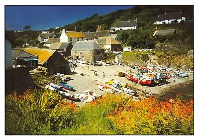 Postcard Cadgwith Cove Cornwall Boats Sun Sea Sand Rocks Seaside Holidays • £3.75