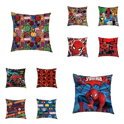 3D Marvel Spider-man Throw Pillow Case Cushion Cover Sofa Home Office Decor 45cm • £4.79