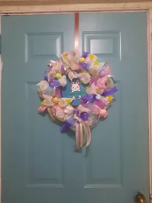 Handmade Easter Deco Mesh Wreath • $45