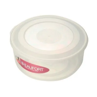 Beaufort Round Plasic Storage Food Container Lunch Box With Lid - 2.8 Litre • £3.99