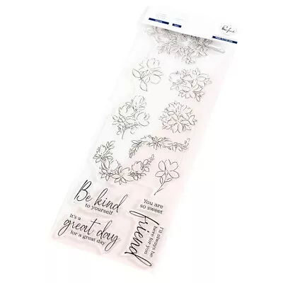 Pinkfresh Studio Clear Stamp Set 4 X12 -Artistic Magnolias • $21.24