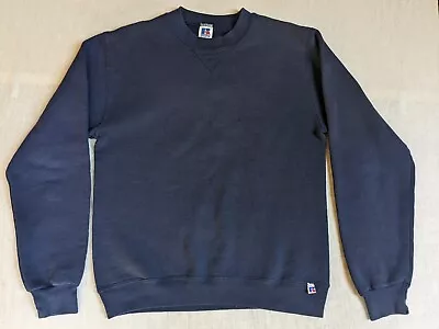 Vintage 90s Russell Athletic Blue Sweatshirt Men's Small Crewneck Made In USA • $10