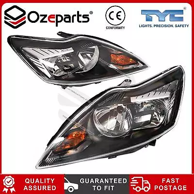 Set / Pair LH+RH Head Light Halogen Black For Ford Focus LV 2009~2011 Zetec • $225.50