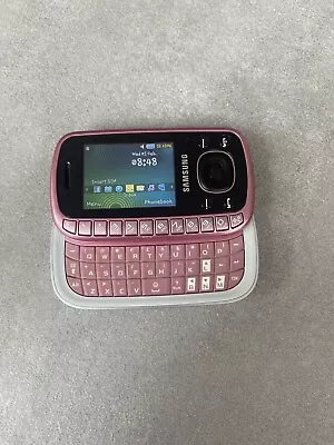 Samsung B3310 - Pink Silver Unlocked Phone Excellent Condition QWERTY Flip Phone • £36