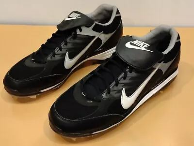 Nike Zoom Air Clipper Ct Black /white Cleats Softball Metal Men Size 16 • $34.99