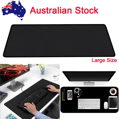 Extra Large Size Gaming Mouse Pad Desk Mat Anti-slip Rubber Speed Mousepad Black • $15.98