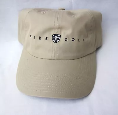 Vintage NIKE GOLF Khaki Beige CAP Hat UNWORN Adjustable Strap EARLY 2000's • $19.99