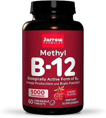 £27.23 • Buy Jarrow Formulas Methyl Vitamin B-12 5000mcg Cherry 60 Chewable Tablets Energy