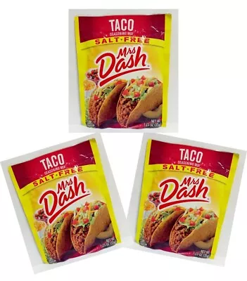 Mrs Dash Taco Seasoning Mix  Salt-Free 3 Packs X 1.25 Oz (25g) • £12.04