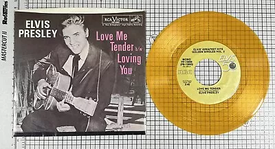 Elvis Presley 45 Record PB-13893 Loving You / Love Me Tender Gold Vinyl • $9.99