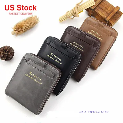 T5 Mens Wallet Leather Credit ID Card Holder Slim Clutch Bag Billfold Coin Pouch • $7.79