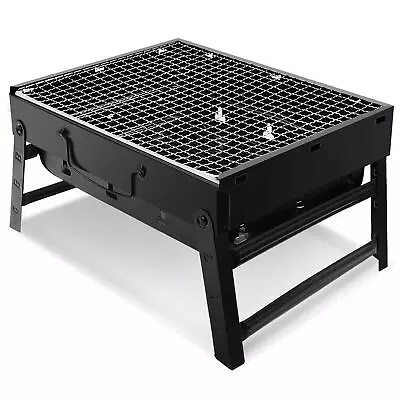 Barbecue Outdoor Portable Folding Grill Stainless Steel Charcoal Mini BBQ Grill • £12.99