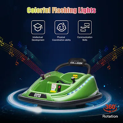 Kids Electric Ride On Bumper Car Rotate Vehicle 360° Spin W/ Remote Christmas US • $135.99
