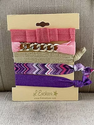 France Luxe Women Hair Tie Set Of 5 Multi Color Hair Band L. Erickson Hairtie • $15.87