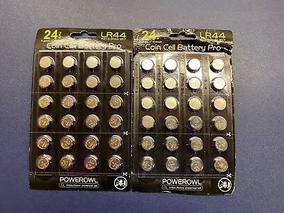 LR44 AG13 A76 V13GA Button Cell Batteries - Quantity = 48 • £5.60