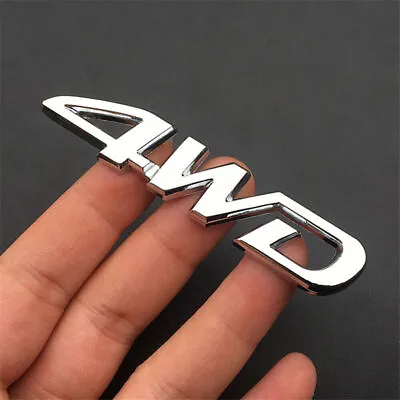 3D Silver Chrome 4WD Car Body Styling Sticker Emblem Badge Decal Car Accessories • $7.65