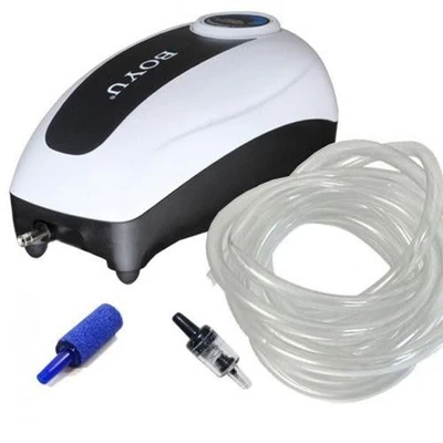 £11.99 • Buy Aquarium Fish Tank Tropical Air Pump - FREE Stones, Hose, Return Valve 60-900L/H