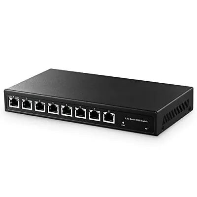 8 Port 2.5G Managed Switch 8 X 2.5 Gigabit RJ-45 Base-T Ports Web Managed M... • $118.90