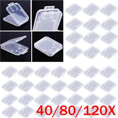 40/80/120 PCS Case Holder For Micro SD SDHC Memory Card Box Storage Hard Plastic • $10.75