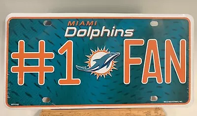 MIAMI DOLPHINS 6 X12  METAL #1 FAN LICENSE PLATE Brand New • $15.99