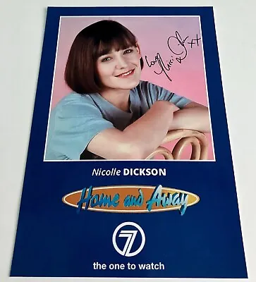NICOLLE DICKSON *Bobby Simpson* Signed HOME And AWAY Cast Fan Card NEW • £9.99