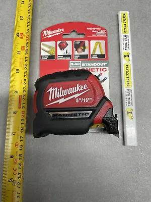 Milwaukee 4932464602 5m / 16ft Magnetic Scaffolders Tape Measure Free Pencil • £16.99