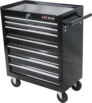 7 Drawers Rolling Tool Box Cart Tool Storage Cabinet Steel Lockable Tool Chest • $218.98