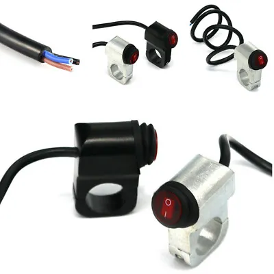 Motorcycle Aluminium Alloy Switche 7/8  22mm Headlight Switch With Red Led Light • $12.89