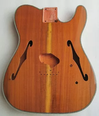 HZ-tele Esquire Double F Hole Guitar Body Nitro Koa • £199.88