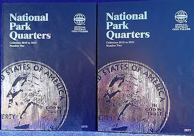 Whitman National Parks Quarters Coin Folder Set Vol. 1&2 2010-21 Album Book • $14.95