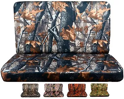 Car Seat Covers Fits Ford F150 Truck 77-94 Front Bench NO Headrest  Camo Tree • $79.99