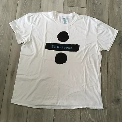 Ed Sheeran Divide White Cotton T-shirt - Size 2XL • £9.69