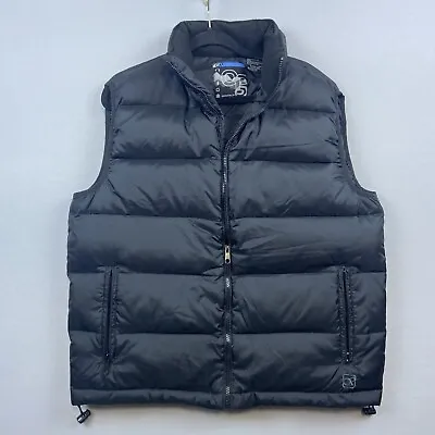 Vintage OP Ocean Pacific Puffer Vest Men’s Medium Down Nylon Black Winter Jacket • $24.99